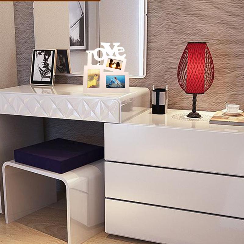 Hollow Tri-ply Wood Blank Love DIY Painting Picture Photo Frame Home Decor