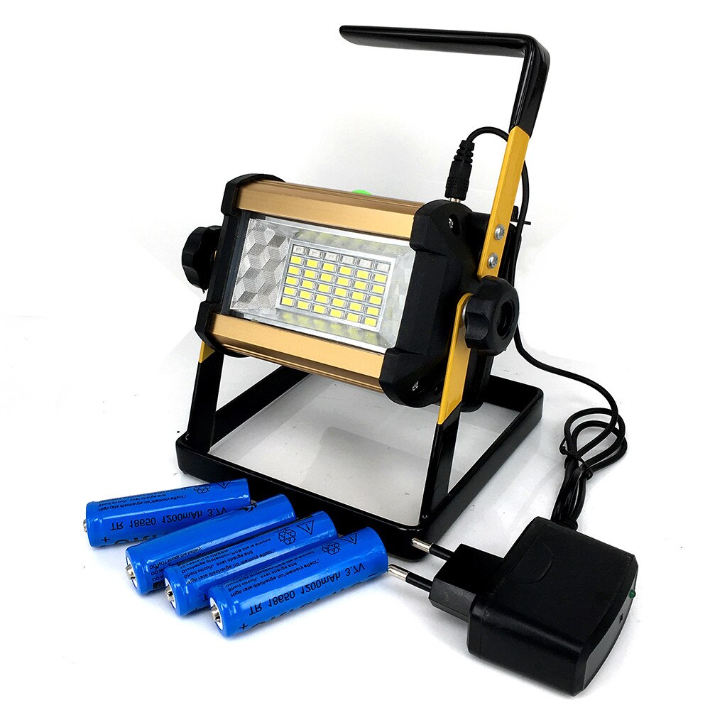 geschmeichelt 50W LED Notfall Licht Lampe LED Scheinwerfer Wiederaufladbare LED Warnung Licht Wasserdichte Flutlicht mit Halfter Kompakte
