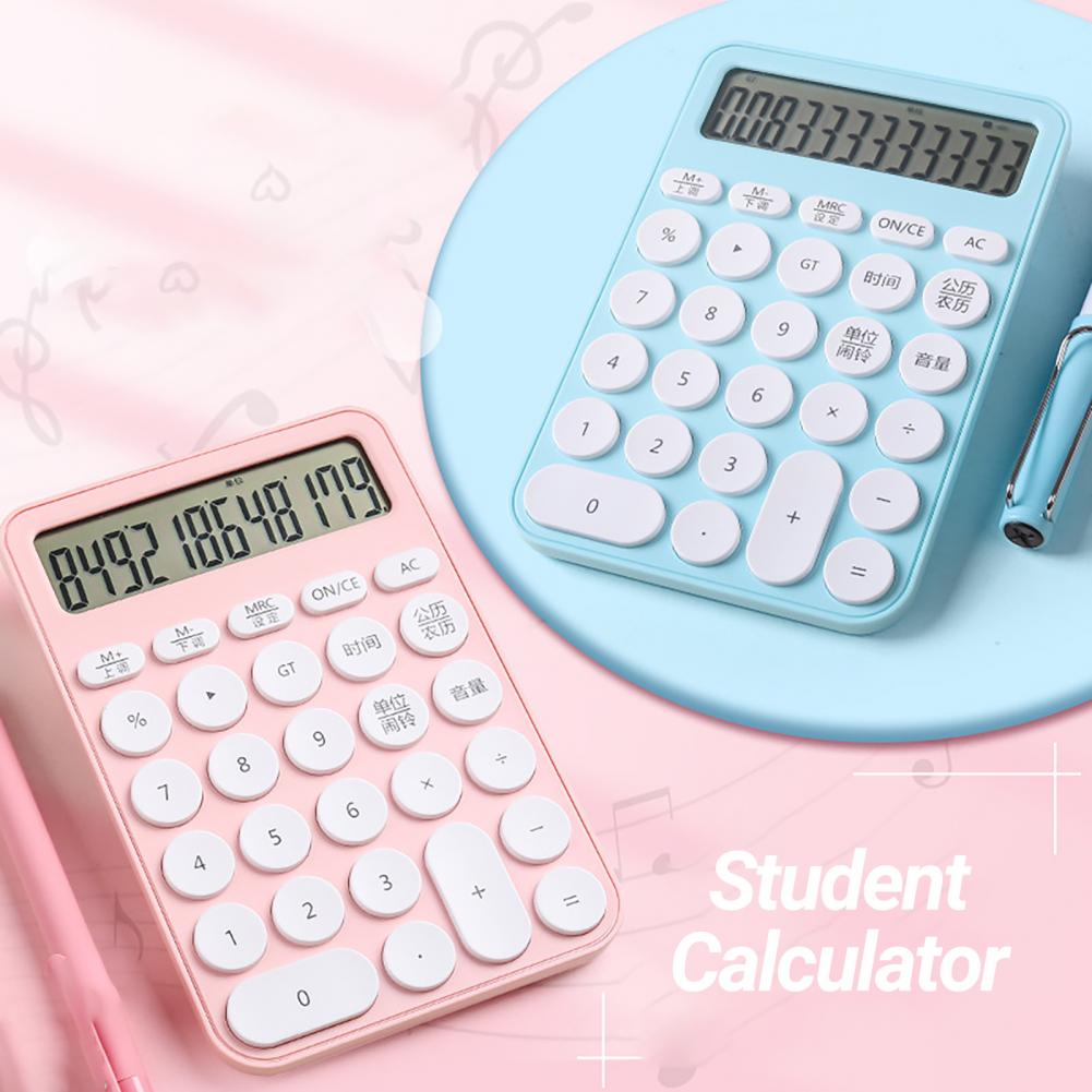 Excellent Electronic Calculator Anti-slip Accurate Calendar Multifunctional Large Screen Desktop Calculator with Alarm