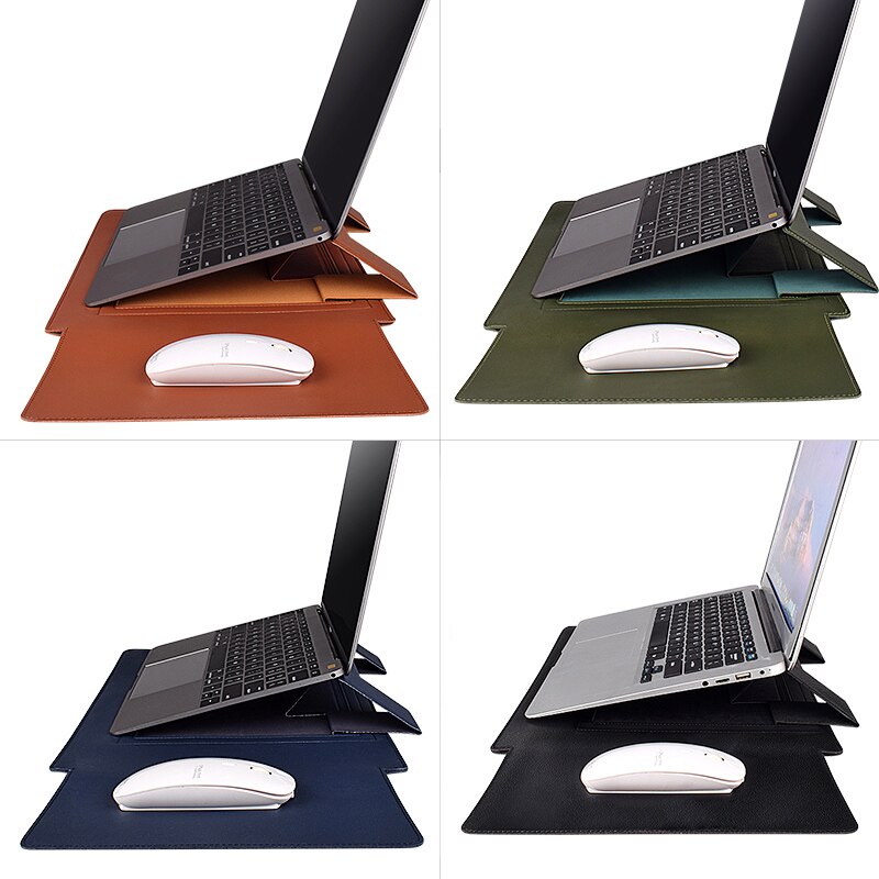 Laptop Sleeve case With Stand Function Compatible For Macbook Air/Pro 13 14 15.6inch notebook bag with Stand Holder