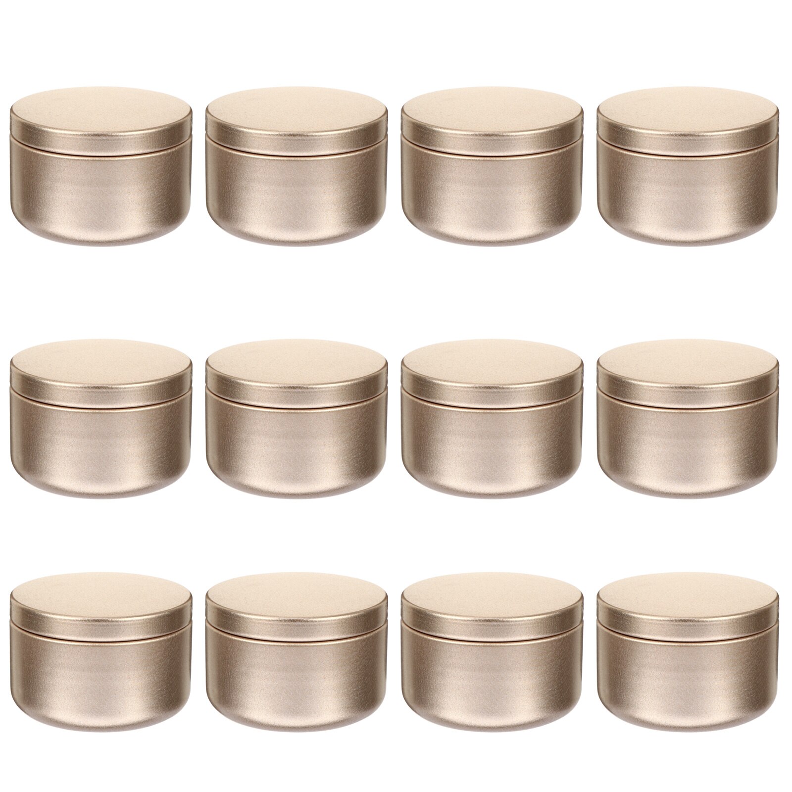 12PCS Metal Candle Tins Candle Container Travel Tins 50ml DIY Candle Making Jars