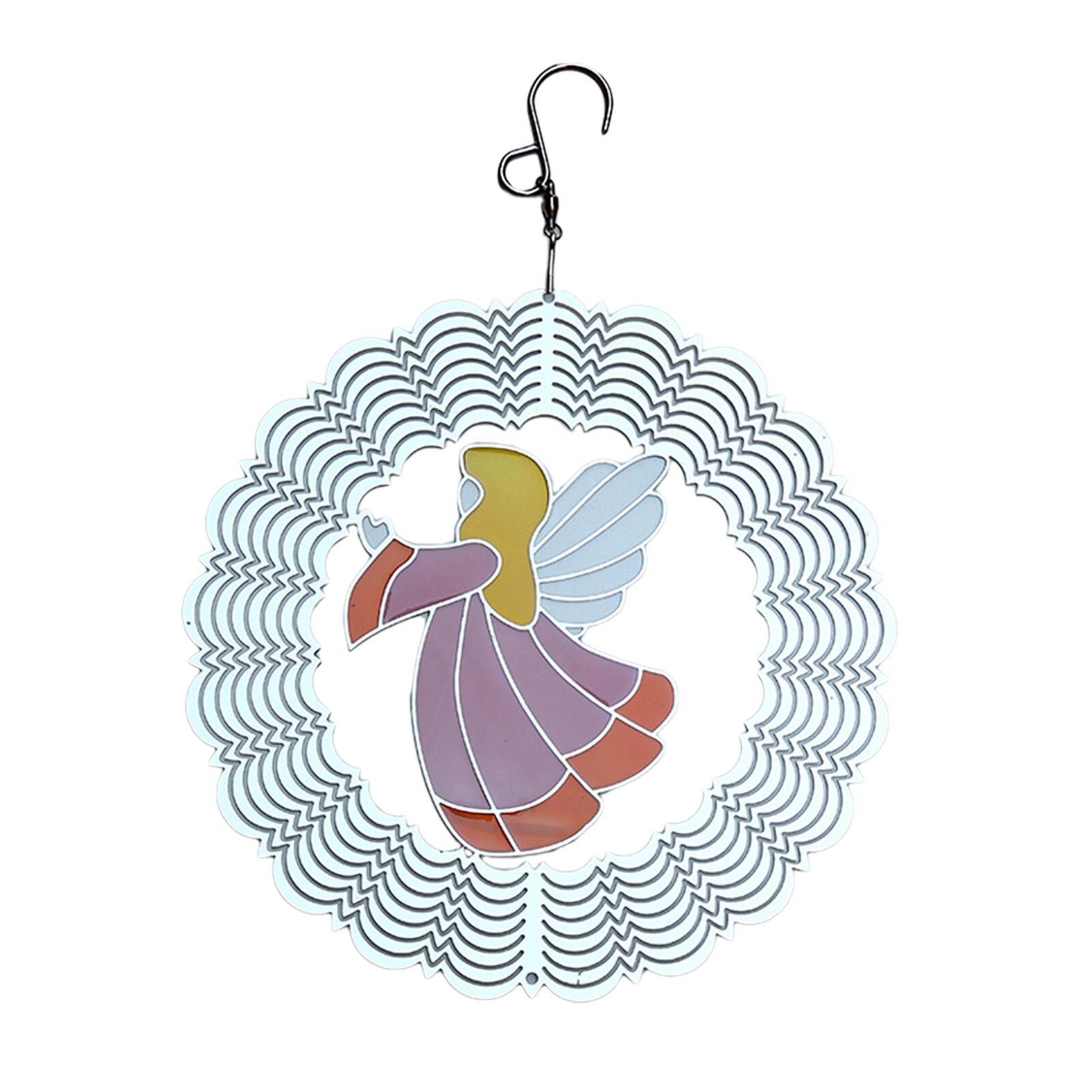 Wind Spinner Hanging Stainless Steel Metal Sheet 3D Three-dimensional Spinner Sound Pendant For Outdoors Gardens Balconies