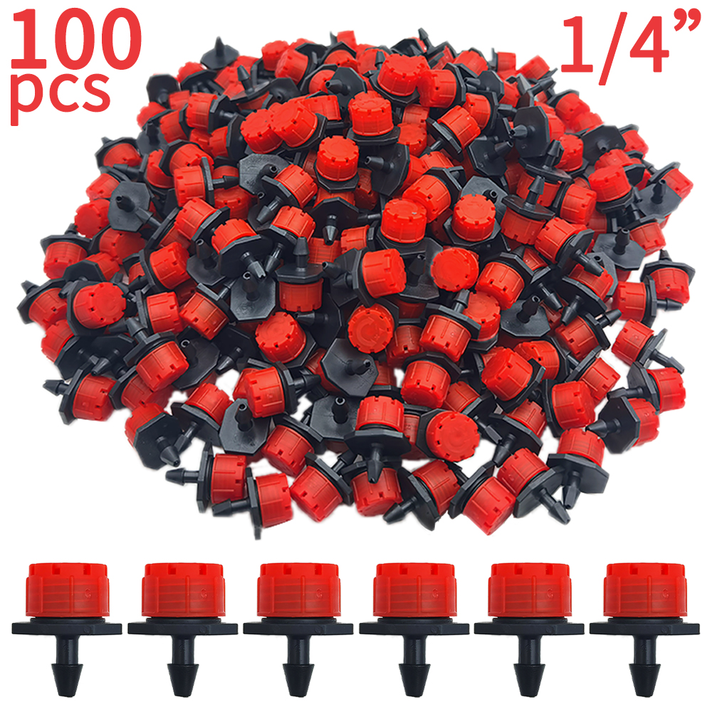OASIS 30-1000PCS 4/7mm Garden Irrigation Nozzle Adjustable Dripper Watering Sprinkler Emitter Micro Drip Balcony Yard Greenhous: Red