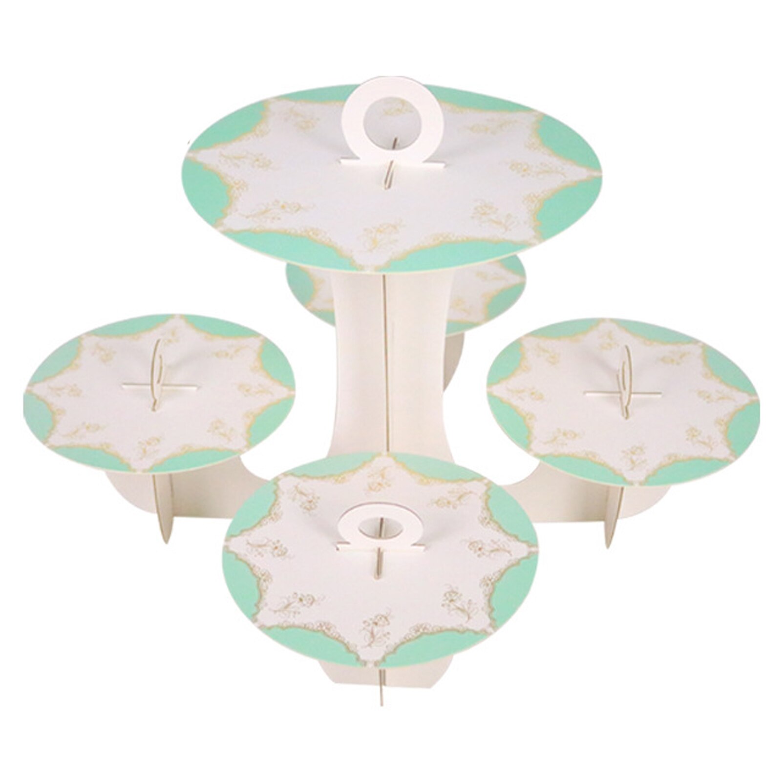 Disposable paper 5-layer cake stand, birthday party supplies, multi-layer dessert tray: H02
