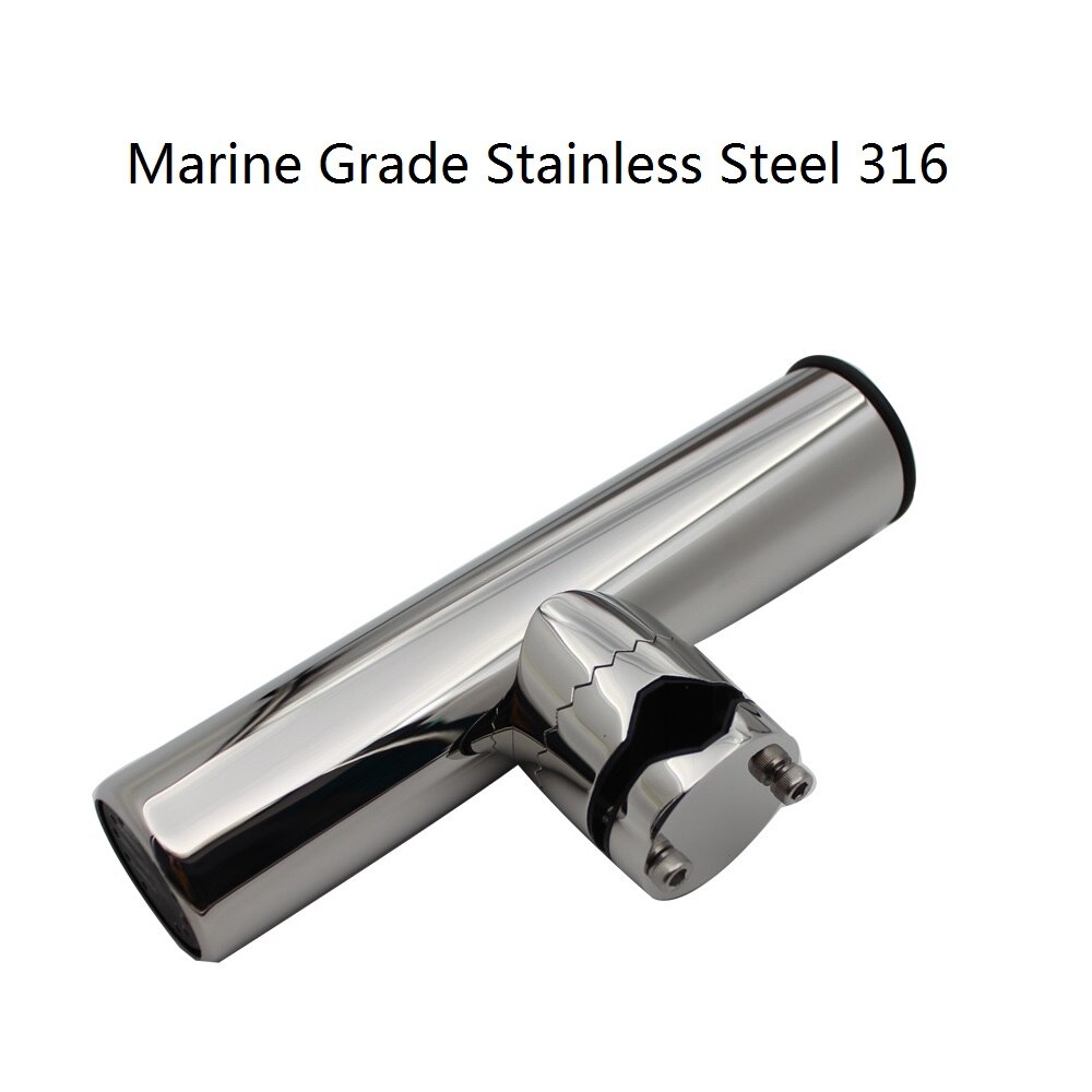 316 Stainless Steel Pontoon Boat Mounted Fishing Rod Holders For 19mm To 32mm Tube Marine Sailboat Inflatable Rod Holder Parts