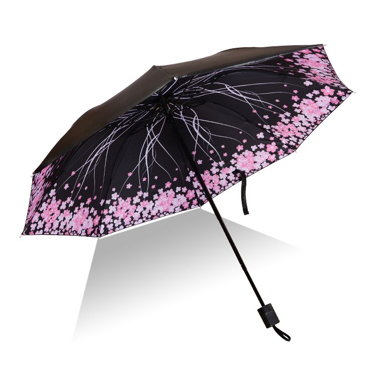Umbrella Men Rain Woman Windproof Large Paraguas 3D Flower Print Sunny Anti-sun 3 Folding Umbrella Outdoor Parapluie: as picture8