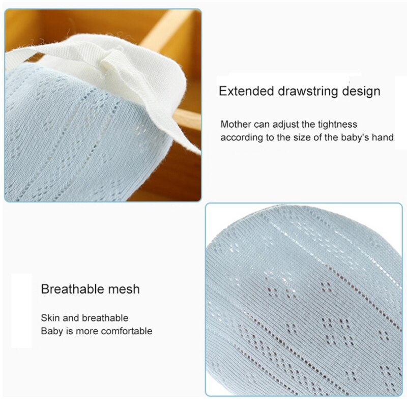 Newborn Baby Cute Anti-grab Mittens Hand Warmer Winter Thicken Warm Fleece Boys Girls Mittens Soft Rope Gloves