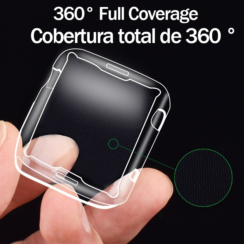 Schokbestendig Case Voor Apple Horloge 6 44Mm 40Mm Volledige Dekking 42Mm 38Mm Horloge Screen Protector Accessoires voor Iwatch Serie 5 4 3 2 1