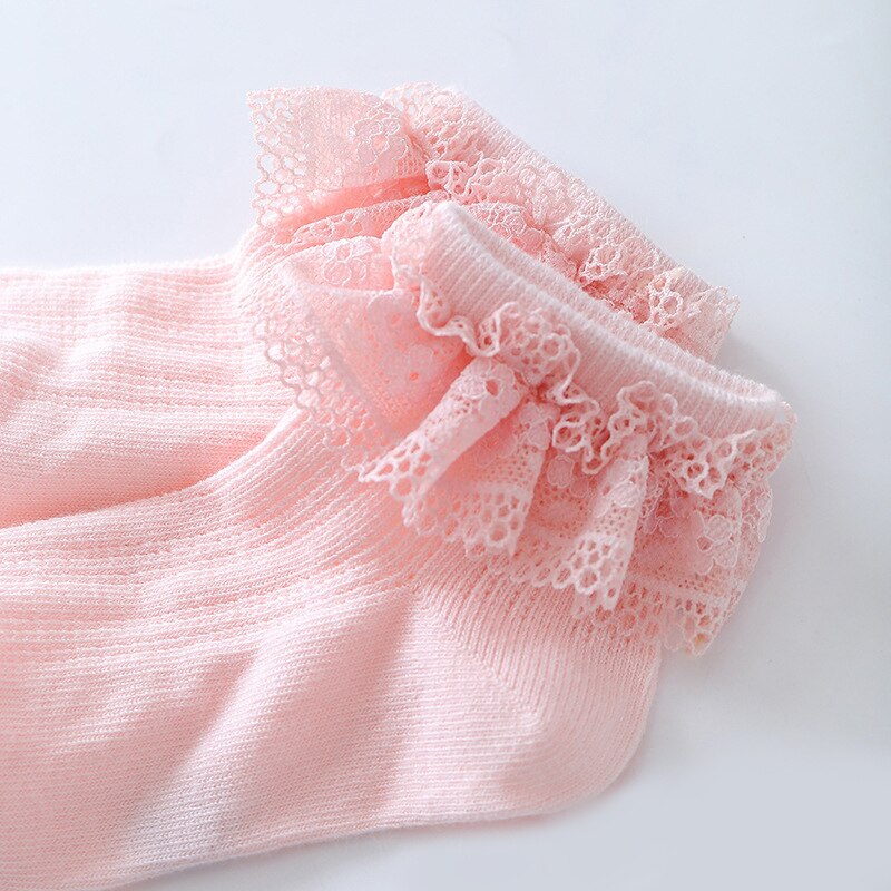 Sunmer Cute Baby Socks Breathable Baby Girl Socks Princess Lace Baby Socks Soft Cotton New Born Toddler Socks Sokken