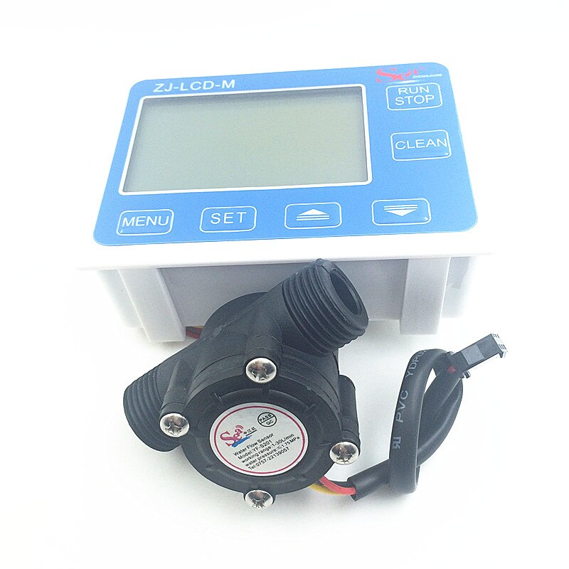 Medidor de flujo de agua YF-S201 G1/2, Sensor de flujo, indicador CONTADOR DE caudalimetro + sistema de flujo de agua LCD digital, 1-30L/min, 3-24V