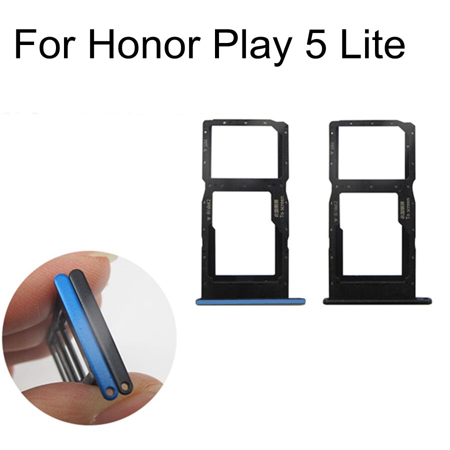 1pcs Sim Card Tray Holder For Honor Play 5T Lite Sim Micro Reader Card Slot Adapters Card Socket Repair Parts