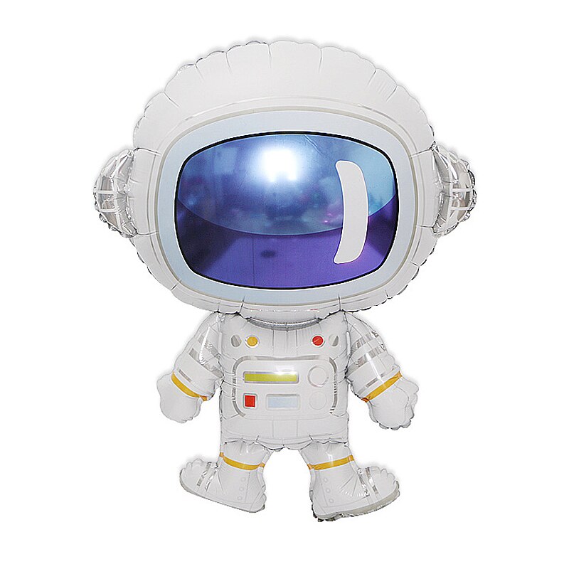1 sæt 85 x 65cm baby fødselsdag rummand tema fest dekoration tegneserie astronaut raket rumskib aluminiumsfolie ballondragt barn legetøj: Astronaut 78cm