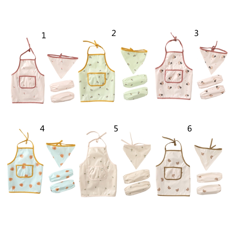 Super Zachte Voeden Slabbetjes Moeder Lunch Voeden Kiel Bib Sleevelet Koken Schort Kind Tuinieren Leveringen