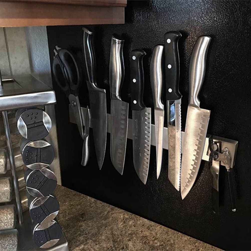 304 Stainless Steel Magnetic Bar Wall Mounted Kitchen Utensil Holder