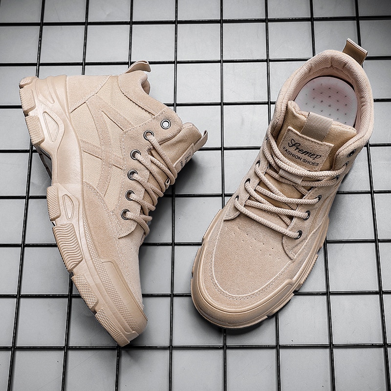 Martin boots men retro motorcycle boots autumn Nubuck leather ankle boots Platform winter Hard-Wearing Joker simple boots