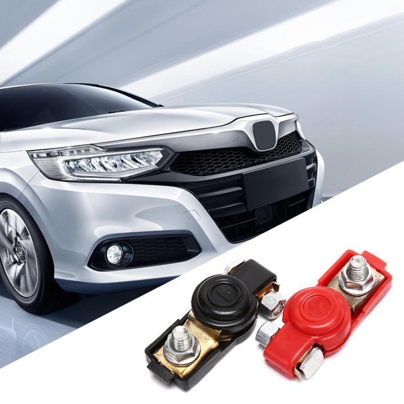 Universal 12v 2PCS Car Battery Charger Terminal Connector Battery 1 Pair Quick Release Battery Terminals Clamps Cap Clips Copper