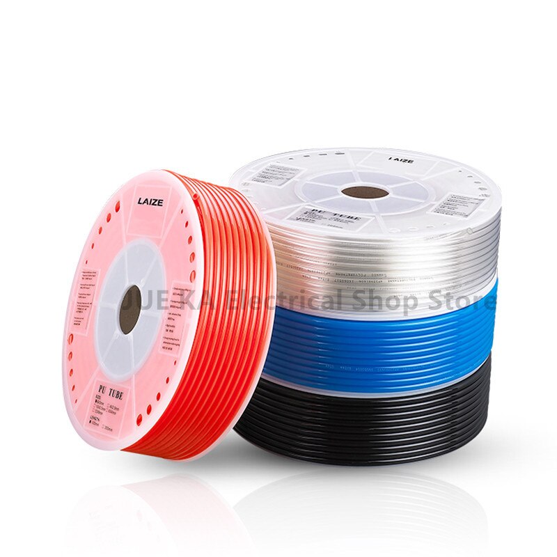 10 metros neumática pats PU tubo 4*2,5mm 6*4mm 8*5mm 10*6,5mm 12*8 14*10mm 16*12mm tubo de aire compresor manguera