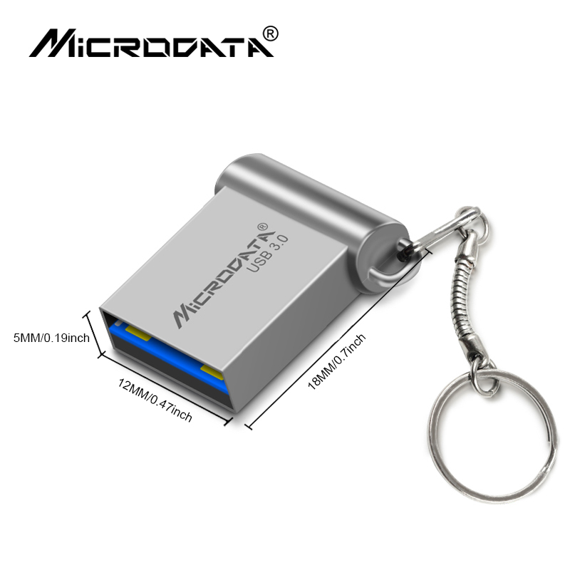 Mini metalen hoge snelheid USB3. 0 Flash Drive 16GB 32GB 64GB 128GB Flash Memory Stick Pendrive voor pc, laptop, tablet, autoradio,