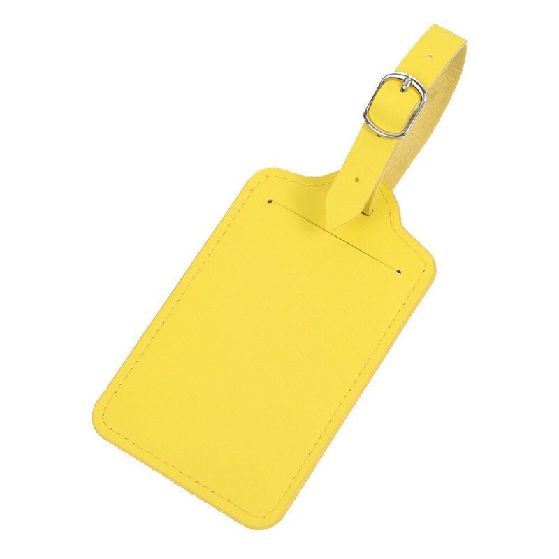 Leder Koffer Gepäck Schild Labe Anhänger Handtasche Reise Name Ich würde AddressAccessories Tragbare Etikett: Gelb