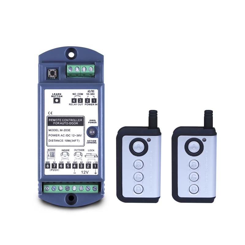 4-key wireless remote controller (receiver+transmitter )kit for dorma automatic glass sliding door