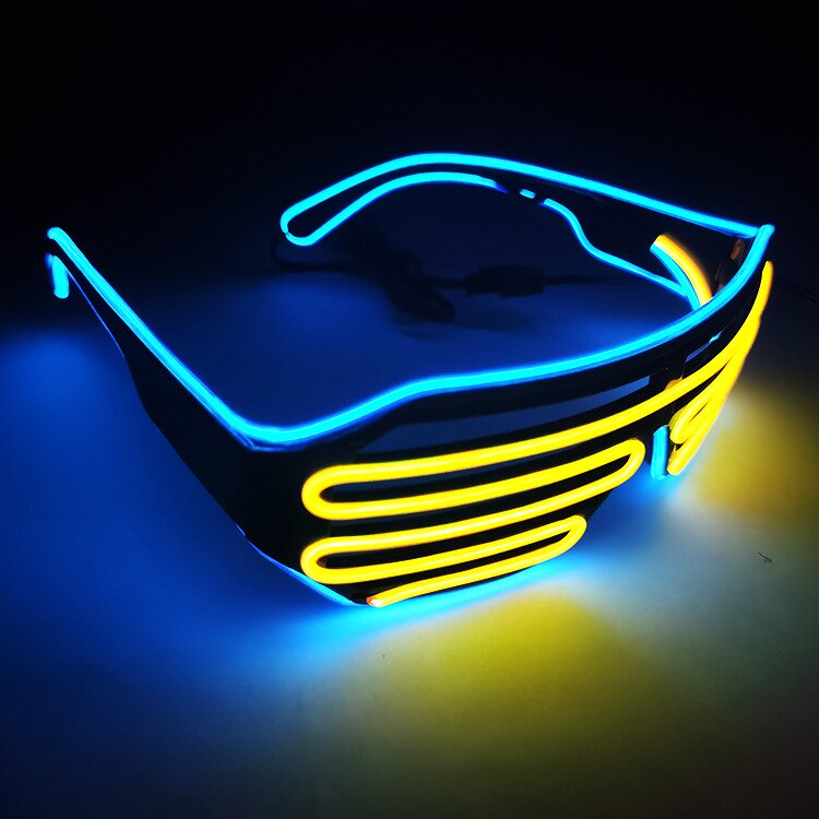 LED Luminous Glasses Halloween Glowing Neon Christmas Party Bril Flashing Light Glow Sunglasses Glass Festival Supplies Costumes