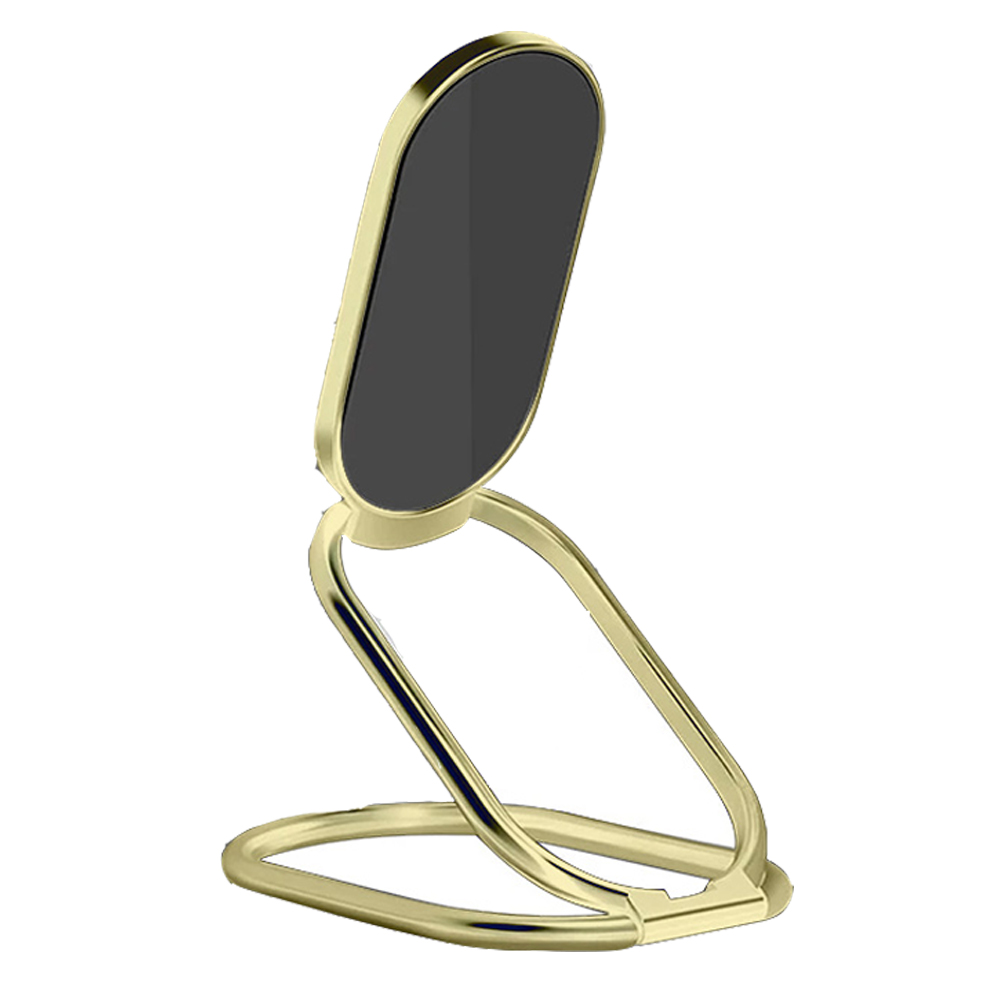 Foldable Kickstand Phone Mount 2 fold metal desk magnet car Multifunction Air Stand older A For All Tablets And Phones: Yellow