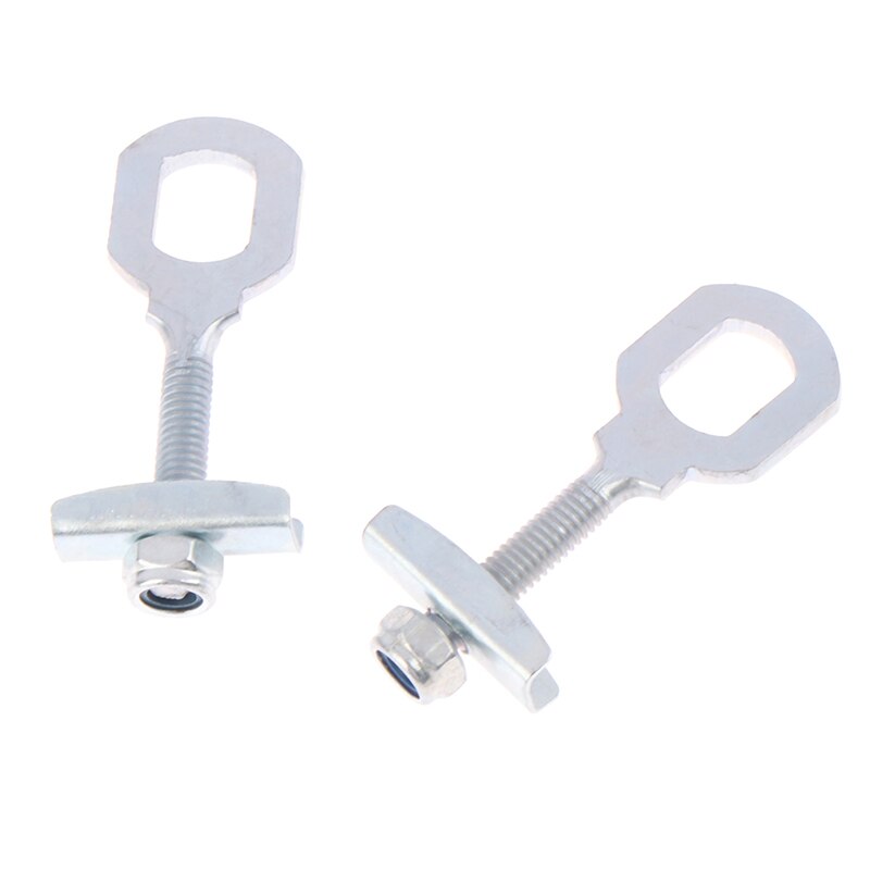 2PCS Silver Fixed Gear Bicycle Chain Adjust Bolt 1 Speed Commuting Bike Chain Tensioner Pull Tight Screw Bolts