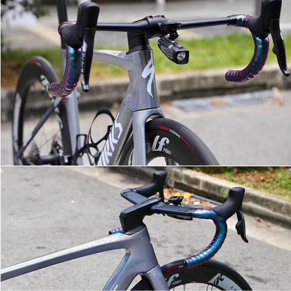 Cykelstyrtape racercykel aurora bar med cykel farveændrende stropper ridetilbehør cykelfarvehåndtag stropper