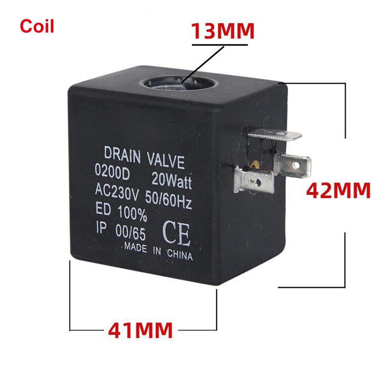 Automatic Drain Solenoid Valve Electric Timing Water Valve Accessories - Timer, Coil, Valve Body, Brass Connector