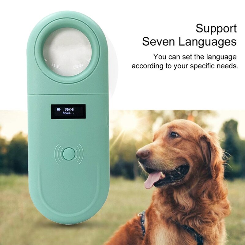 AAAK -Pet Microchip Scanner Handheld Pet ID Reader Portable RFID Reader with LED and nifier Function for Dog Cat 134.2Khz: Default Title