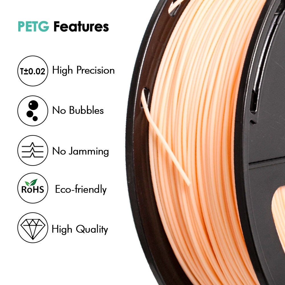 PETG 3D Printer Filament 1.75mm Dooling PETG 3D Filament Consumables 1KG/2.2LBS