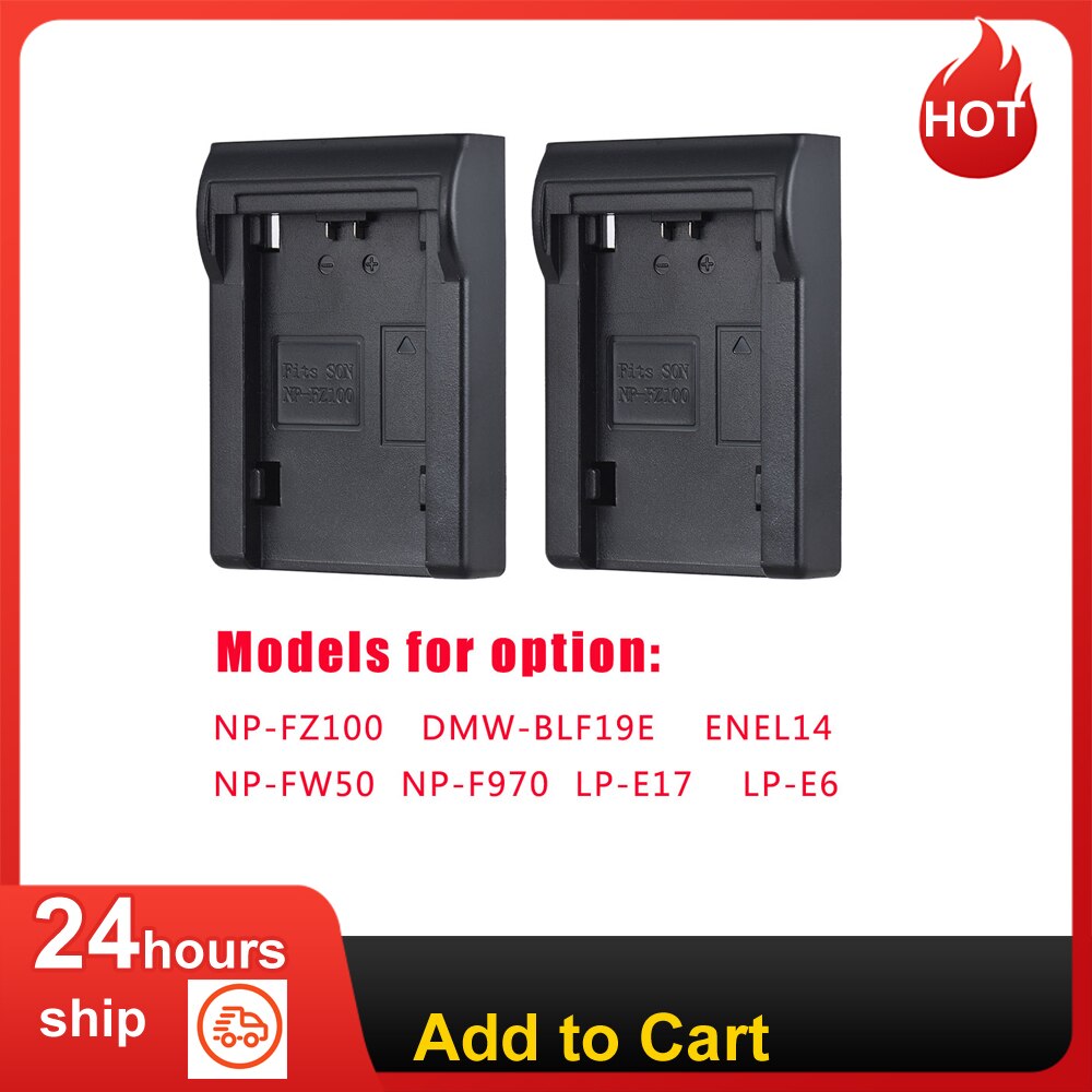Andoer 2Pcs NP-FZ100/NP-FW50 Batterij Plaat Voor Neweer Andoer Dual/Vier Kanaals Batterij Lader Voor Sony A7III a9 A7RIII A7SIII