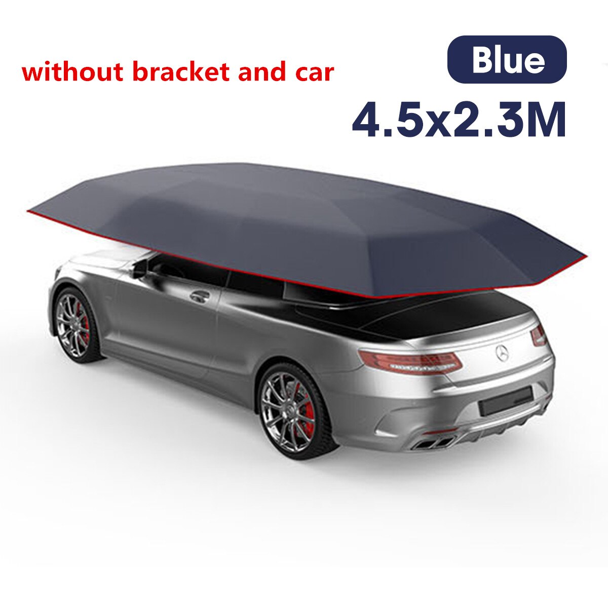 4.5x2.3M/4.2x2.1M Esterno Portatile auto Veicolo auto Tenda Ombrellone Ombra Della Copertura del Panno di Oxford del Poliestere coperture Senza staffa: 4.5x2.3 M blu