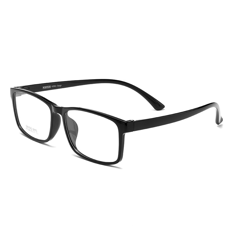 Gafas con de cara ancha TR90 para hombre, lentes ópticas de estilo cuadrado para miopía e hipermetropía, 60mm: Blanco