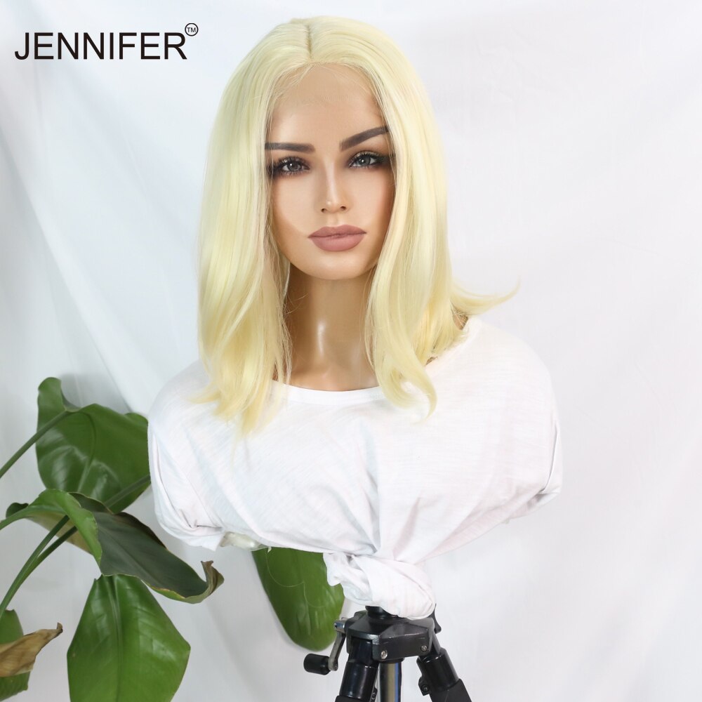 Synthetic Lace Wigs for Women 613 Color Blonde Wig Middle Part Lace Wave/Straight Hair Daily/Party/Cosplay Heat Resistant Fiber