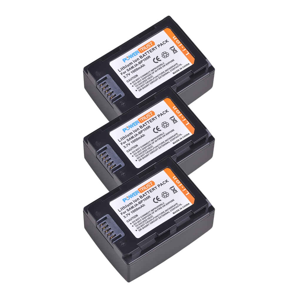 1X1900 mAh IA-BP105R BP105R Vervangende Batterij voor Samsung HMX-F80, HMX-F80BN, HMX-F80SN, HMX-F90, HMX-F90BN, HMX-F90WN