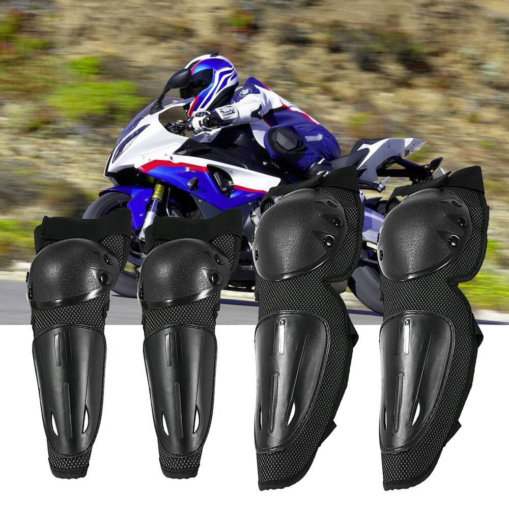 2 stuks x Knie/2 pcs x Knie Shin Elleboog Guard Motorcycle Aults Racing Motocross Knee Pads Protector Guards beschermende kleding