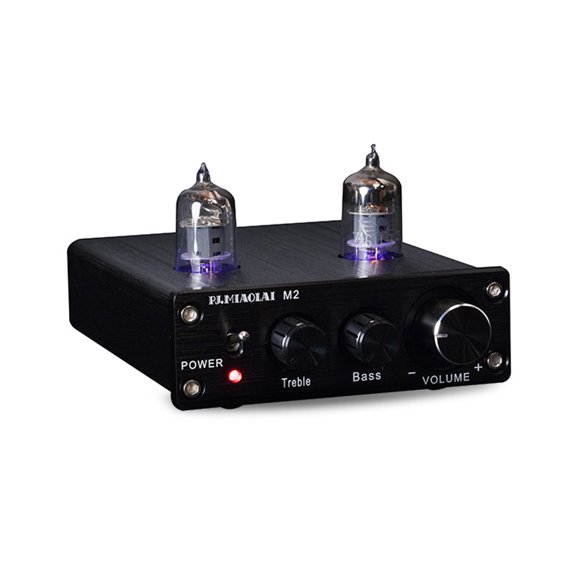 Preamplificatore valvolare audiofilo HIFI Nessun rumore di sottofondo Regolazione dei bassi alti Mini preamplificatore di livello professionale Tubo 6K4