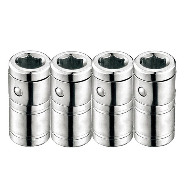 4 kpl 1/4 &quot; räikkäkanta neliömäinen veto kuusiokantakärjeihin muuntaja ruuvimeisselin kärkiadapteri 6.3mm -sarjan ruuvitaltan kanta: 4 kpl a