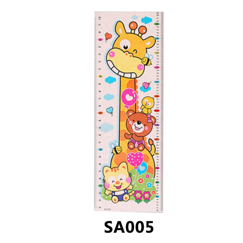 Cartoon Home Bedroom Visual Chart Nursery Decorations PVC Kids Height Chart 1Sheet Wall Stickers: 1
