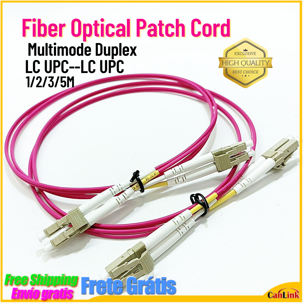 10 stk/parti lc-lc  om4 multimodus fiberkabel 3.0mm multimodus dupleks lc-upc fiberoptisk genser patchkabel 1/2/3/5m