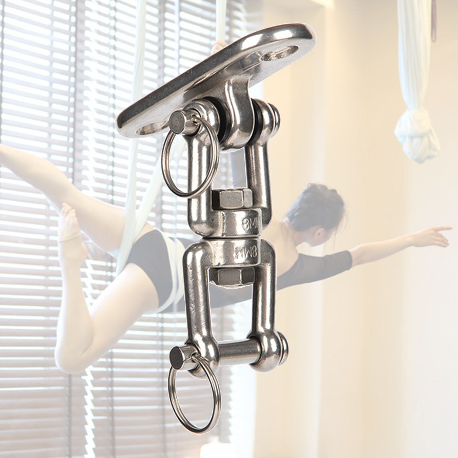 Swing Safety Snap Buckle Aerial Yoga Hanging Hook Hanger Gym Sandbag Boxing Bag Ceiling Hooks Mounting: Style 5