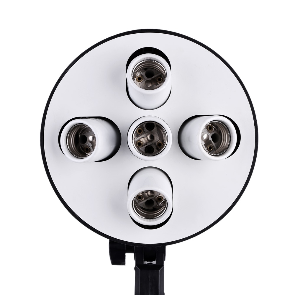 Andoer 5 In 1 E27 Base Socket Softbox Licht Lamp Houder Adapter Voor Foto Video Studio Softbox