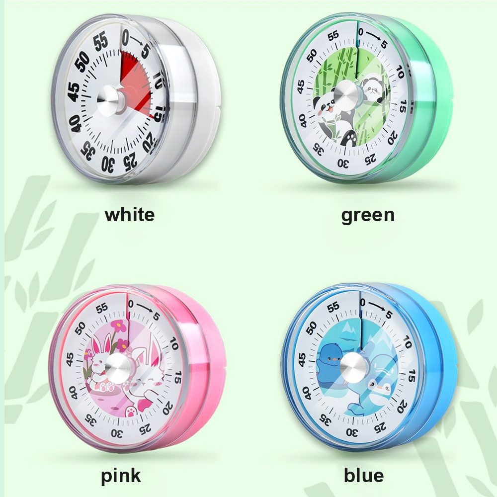Magnetischer Uhr-Timer, mechanisch, mit lautem Alarm, Küchentimer, Alarm, Kochtimer, 60 Minuten, für Schüler, Lehrer, visueller Timer