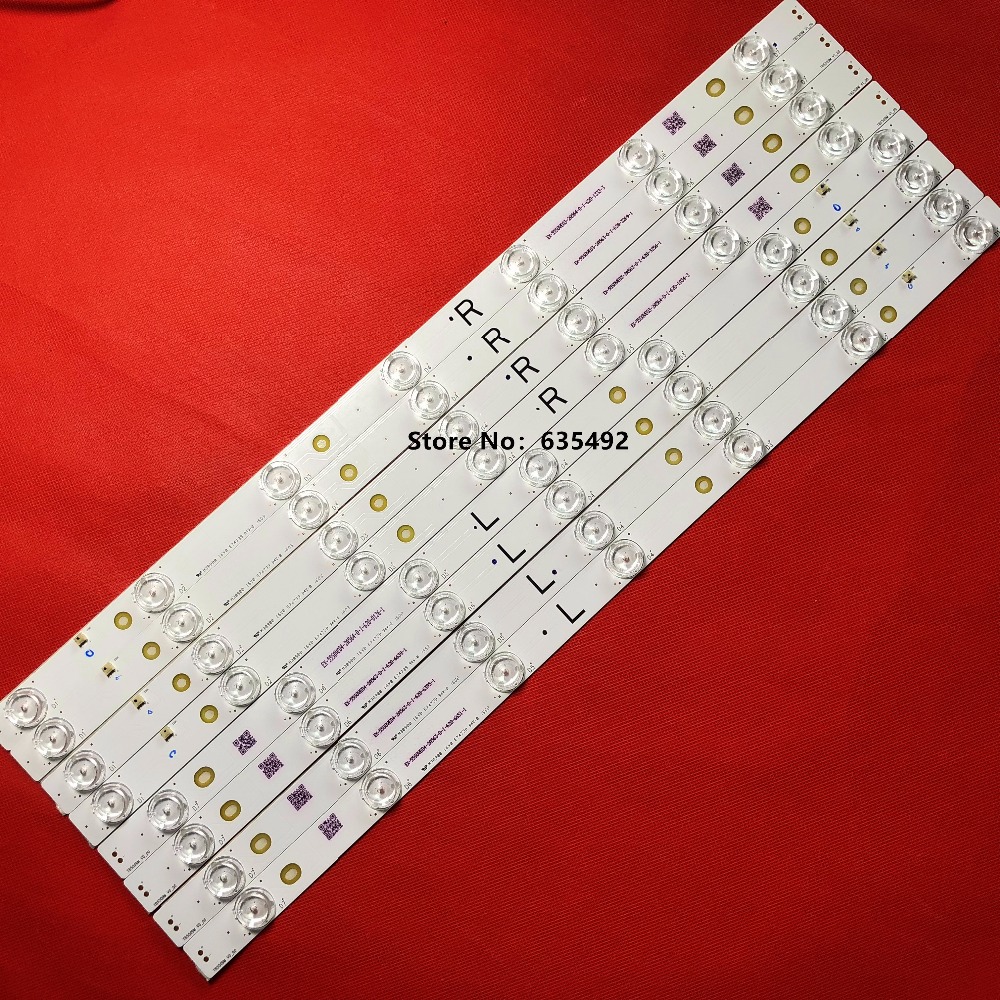 100% 16PCS(8R+8L) LED Backlight Strip For TX-55DX603E TX-55AX630B TX-55DX635E 55DXU601E L5EDDYY00849 TB5509M 550TV01 550TV02