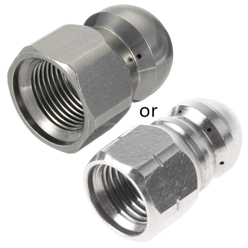 High Pressure Washer Stainless Steel Drain Wash Head Tools Rotating Sewer Jetter Nozzle 1 / 8 1/4 3 / 8 X7XD: 6