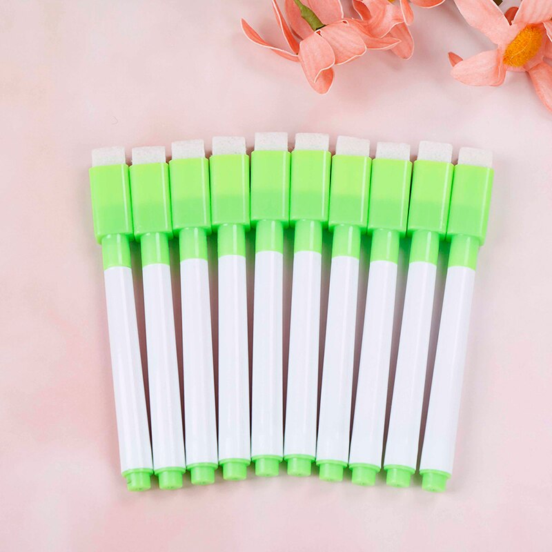 10 Pcs 8 Kleur Uitstekende Magnetische Whiteboard Pen Droog Vegen White Board Markers Magneet Pennen Ingebouwde Gum Kantoor School levert: GN