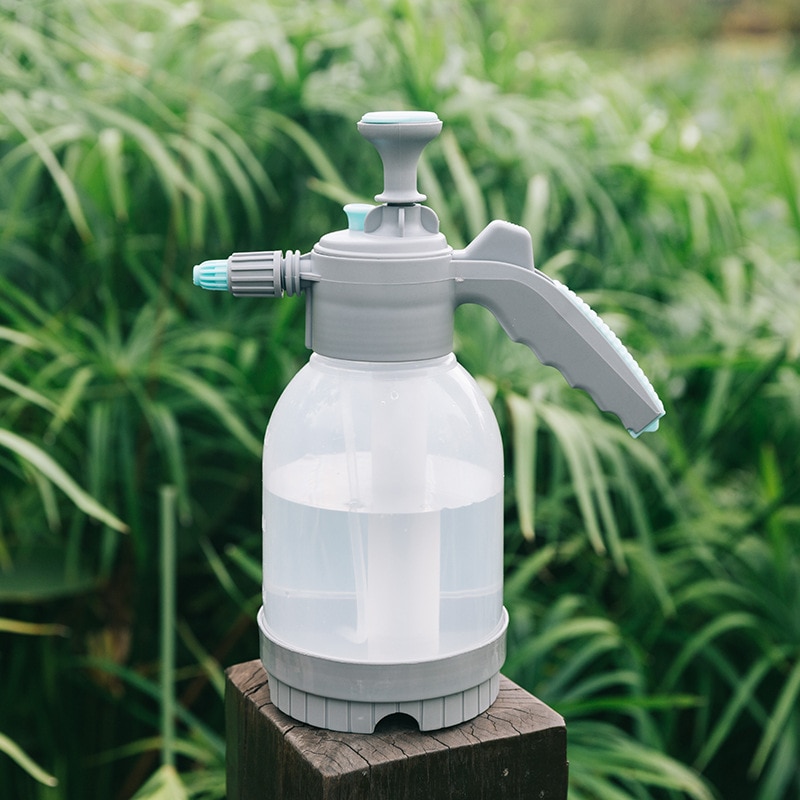 2l gennemsigtig sprøjte lufttryk vandkande håndholdt sprayflaske forstøvningstilstand havearbejde