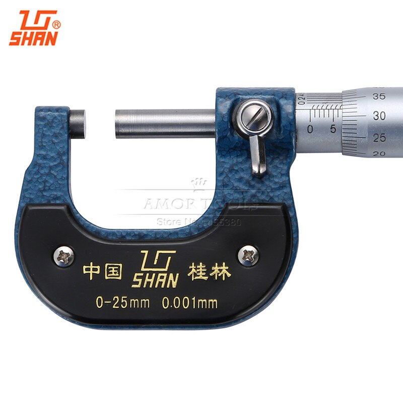 SHAN 025mm/0.001mm Micrômetro Com Microns Leitura... Grandado