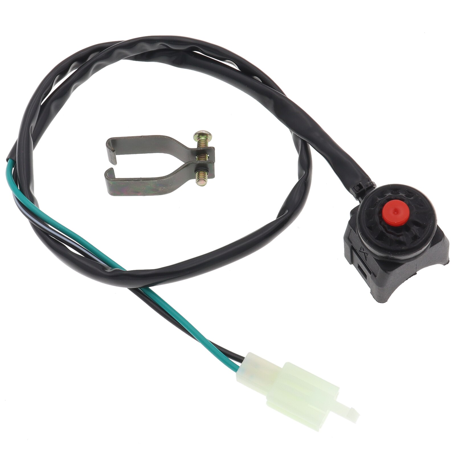 Bocina con interruptor de parada para motocicleta, claxon de arranque para motocicleta, accesorios de moto, 1 ud.: Rojo